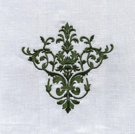 Victorian, White (Dark Green)