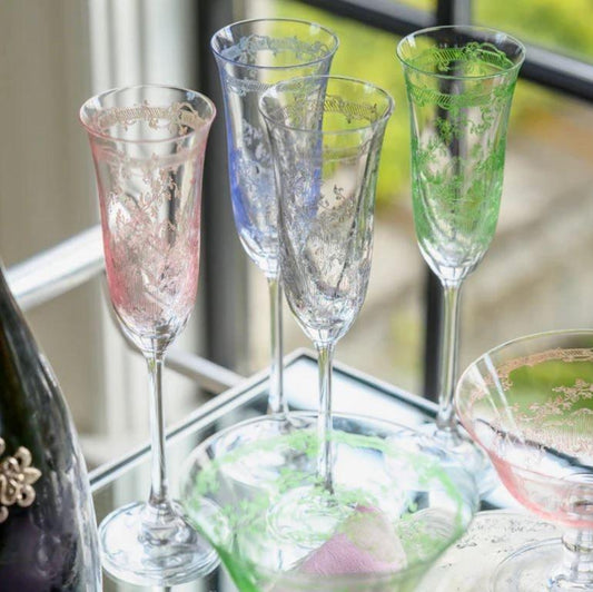 Giardino, Blue Champagne Flute