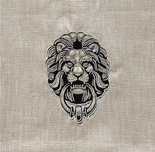 Italian Lion, Soft Flax (Black/Taupe)