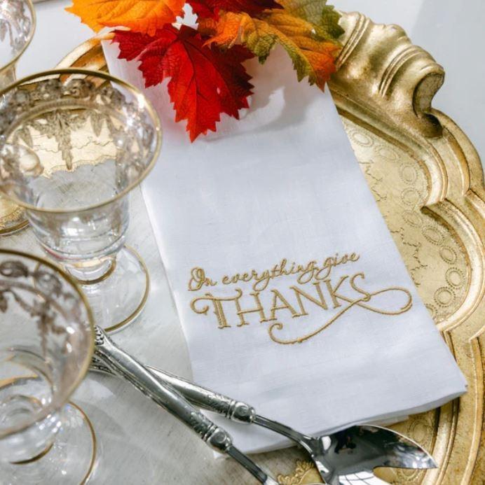 In Everything Give Thanks, White (Gold)