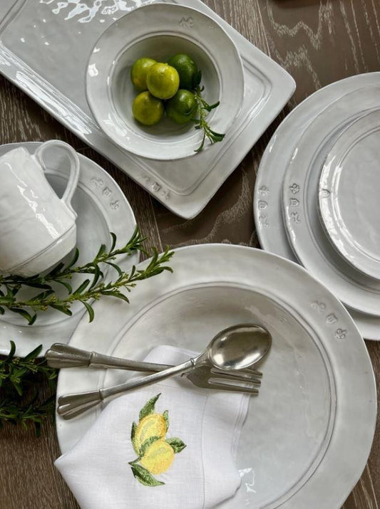 Large Napkin, Lemon Branch, White