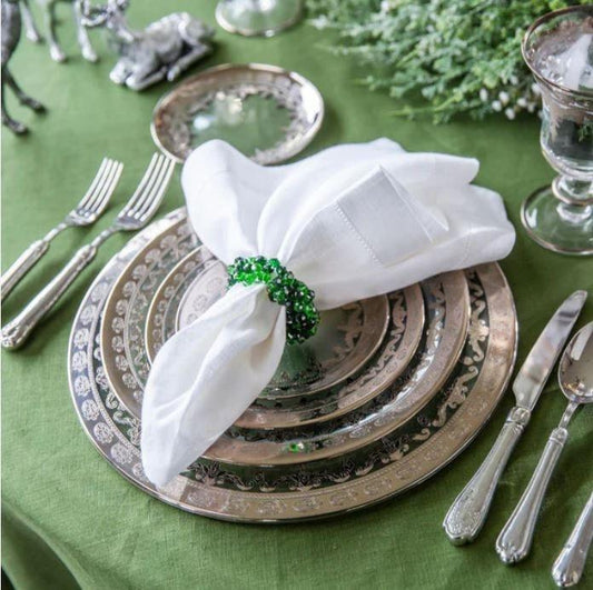Large Napkin, Hemstitch. White