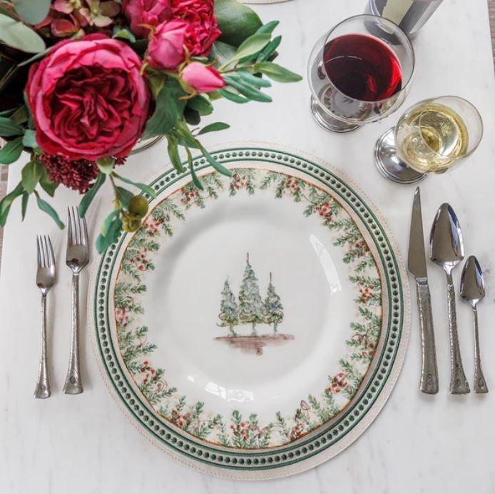 Palermo Perla Placemat, Cream (Green)