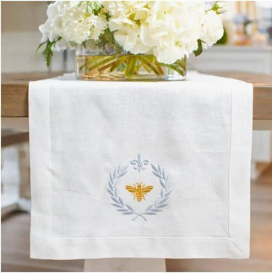 Italian Bee Linen Table Runner