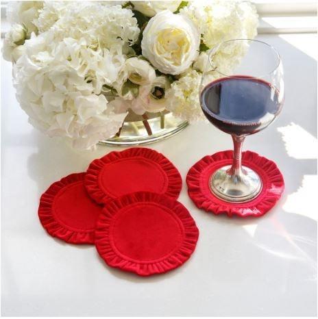Round Ruffle, Velvet Red