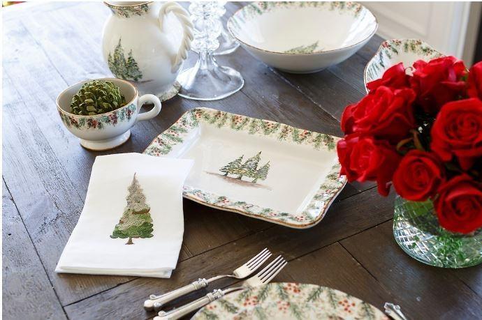 Natale Scalloped Med. Rectangular Tray