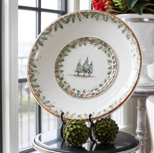 Large Round Platter Signed