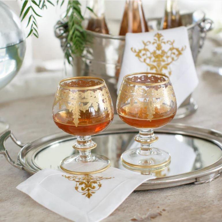 Gold Brandy Glass