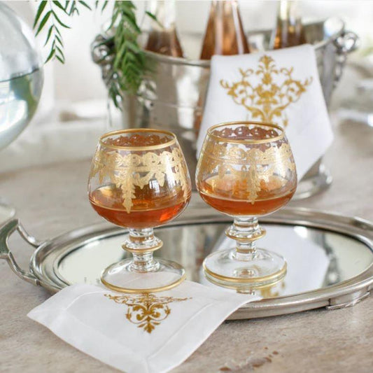 Gold Brandy Glass