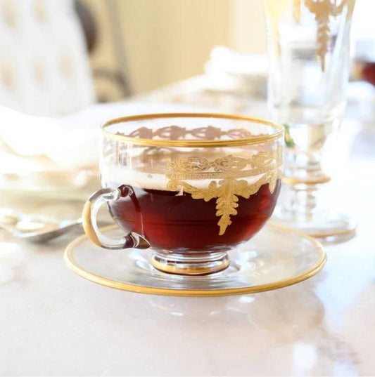 Gold Coffee Cup/Saucer