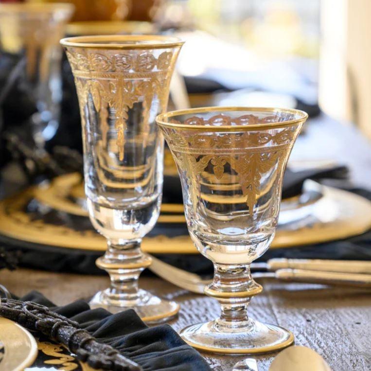 Gold Water/Wine Glass