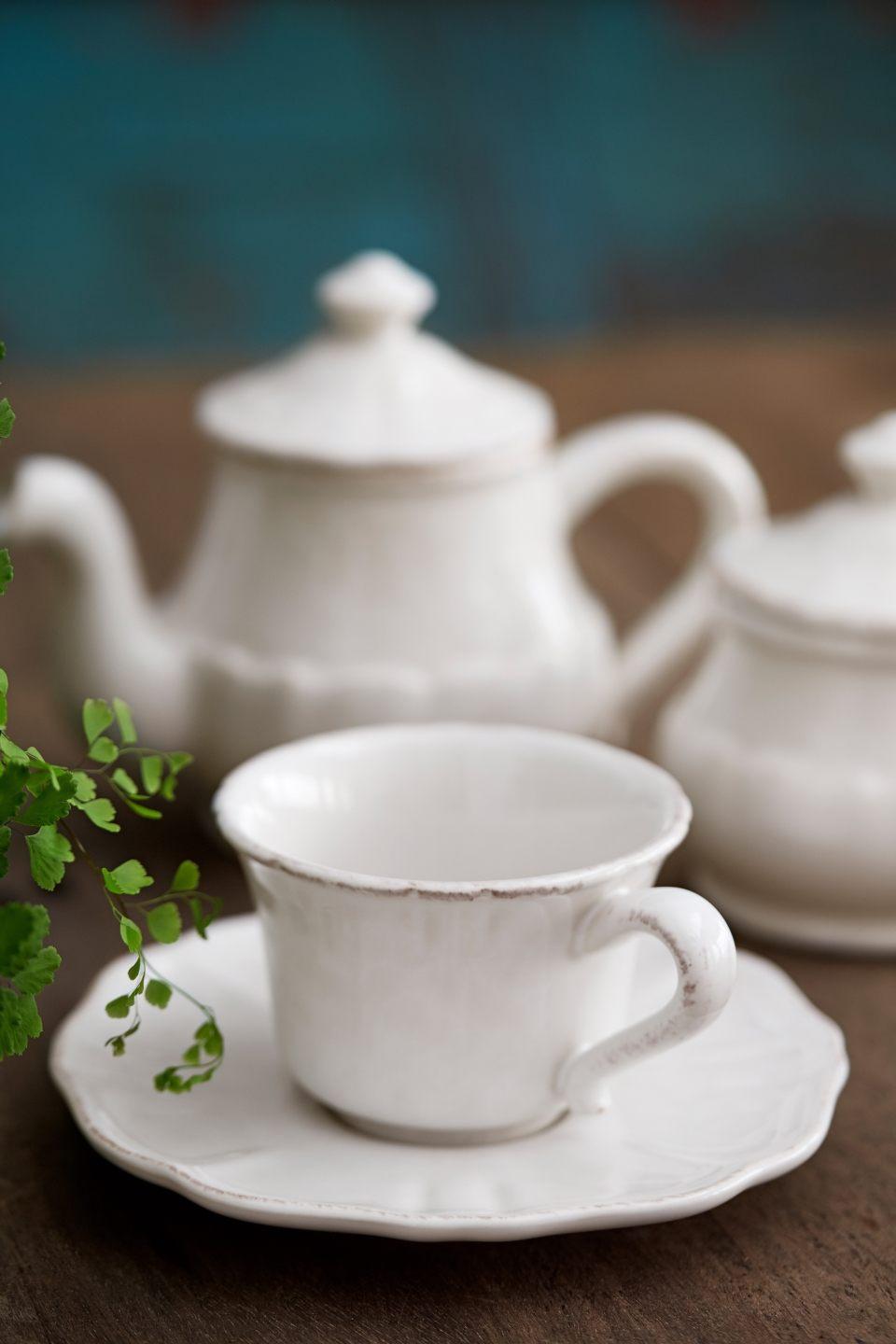 Tea Cup and Saucer 8 oz., White