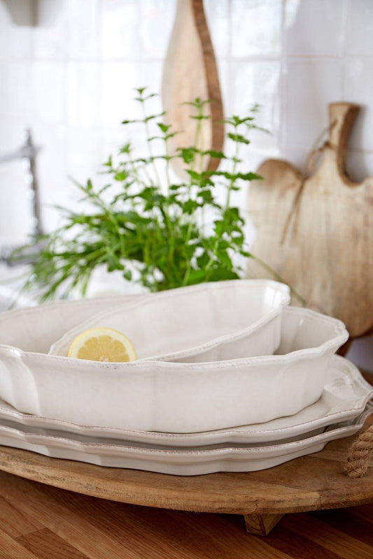 Oval Baker 10", White