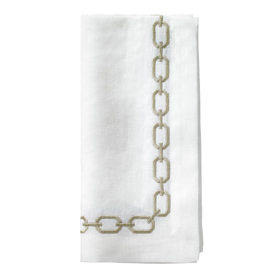 Gold Embroidered Napkins set of 4