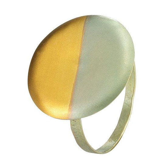 Circular Horizon Gold Silver Napkin Ring