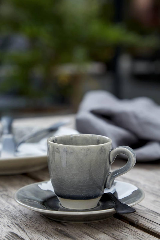 Coffee Cup and Saucer 3 oz., Grey