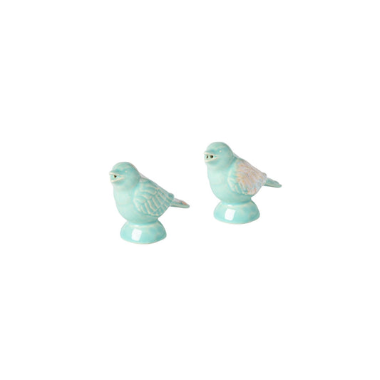 Salt and pepper shaker sparrow, Aqua