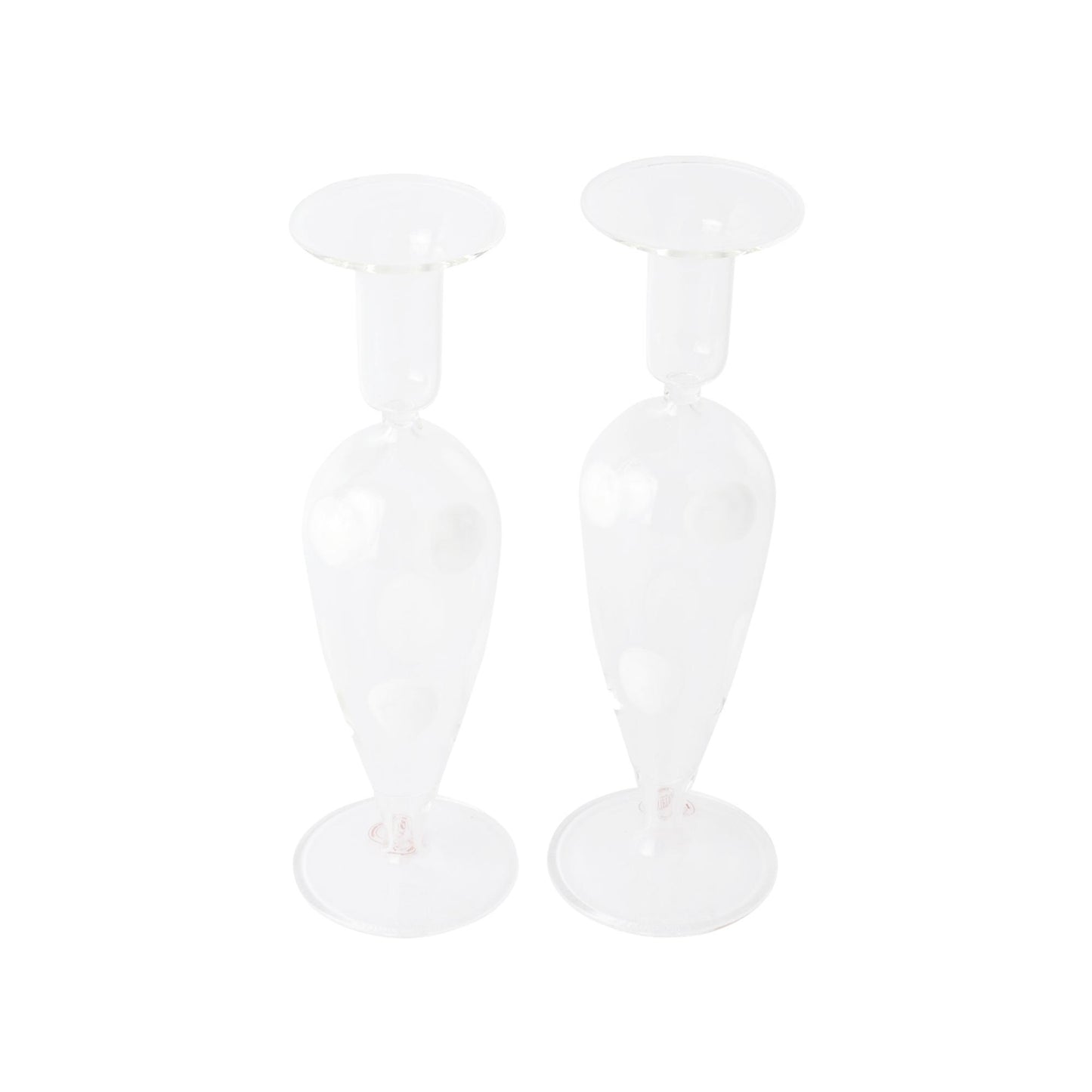 White Candlesticks - Set of 2