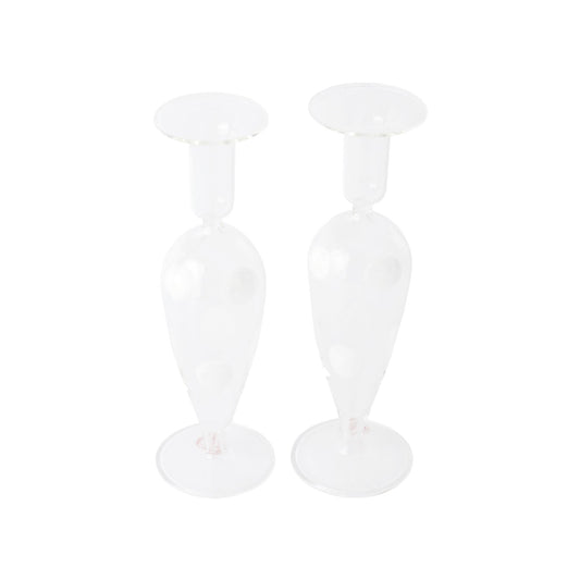 White Candlesticks - Set of 2
