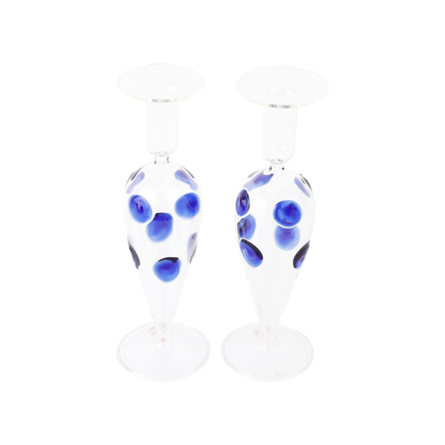Blue Candlesticks - Set of 2