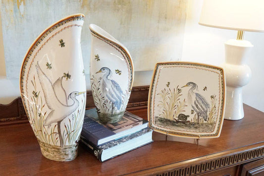 Blue Heron Serving Plate