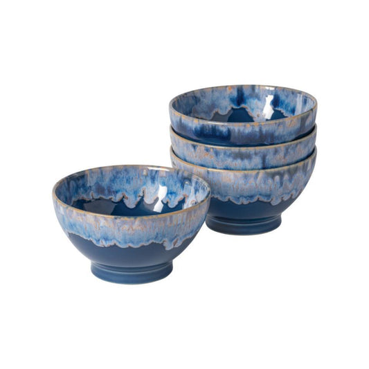 Set 4 Latte Bowls 6", Denim