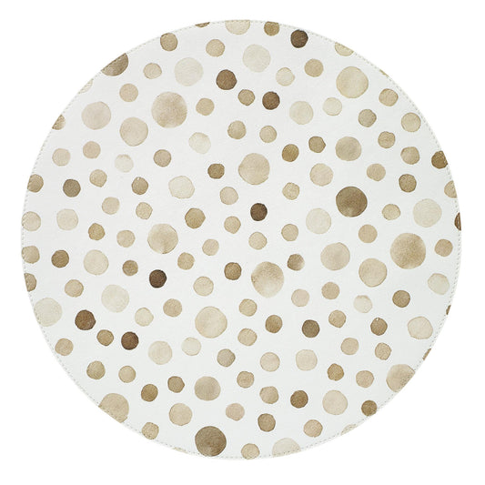 Beige 15" Round Mats - Set of 4