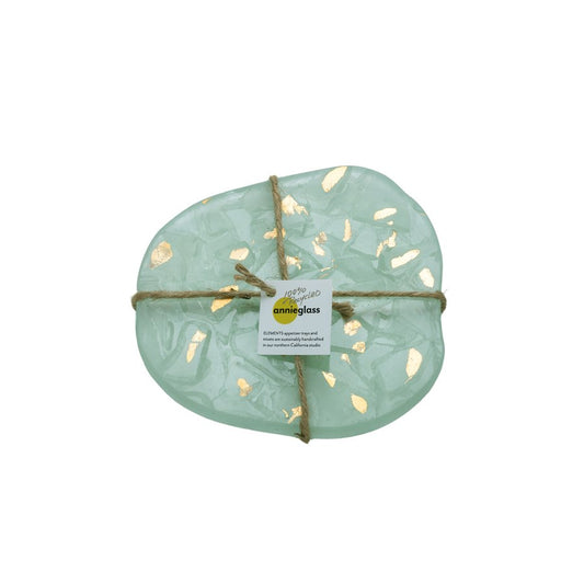 7 &frac12; x 7 &frac12;" earth trivet - gold