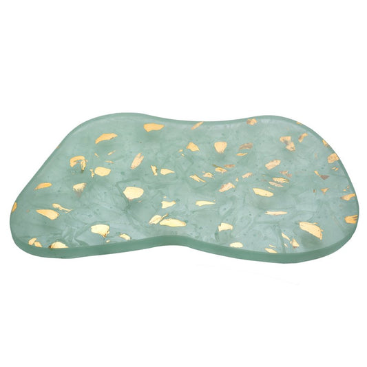 14 x 8 " lake appetizer tray - gold