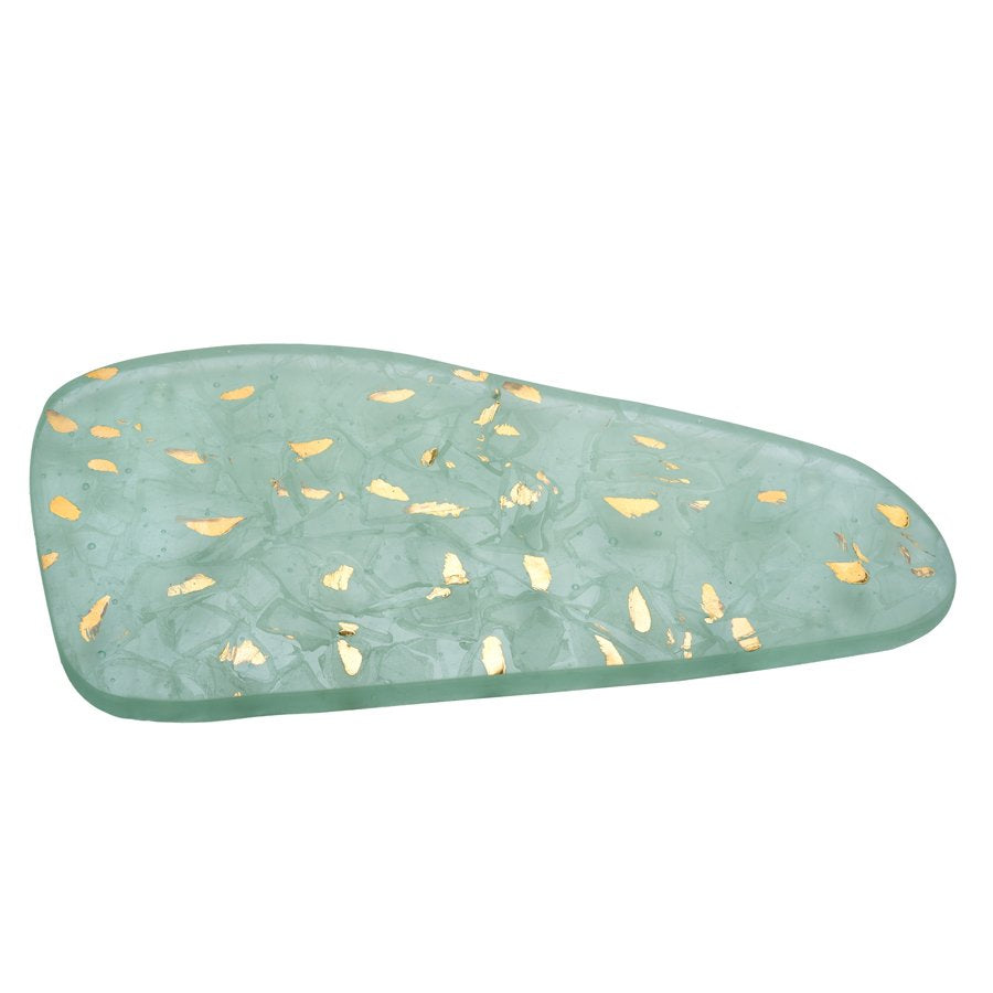 14 x 8 " river appetizer tray - gold