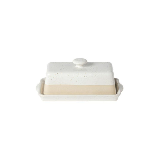 Rect. Butter Dish 8" w/ Lid, White
