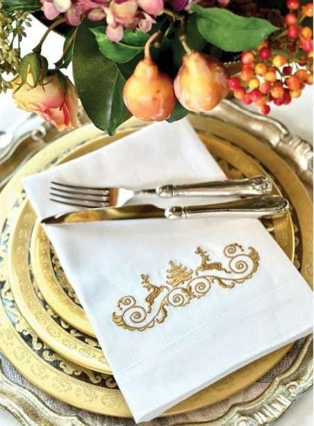Tri-Fold, Viennese Christmas, White (Gold)