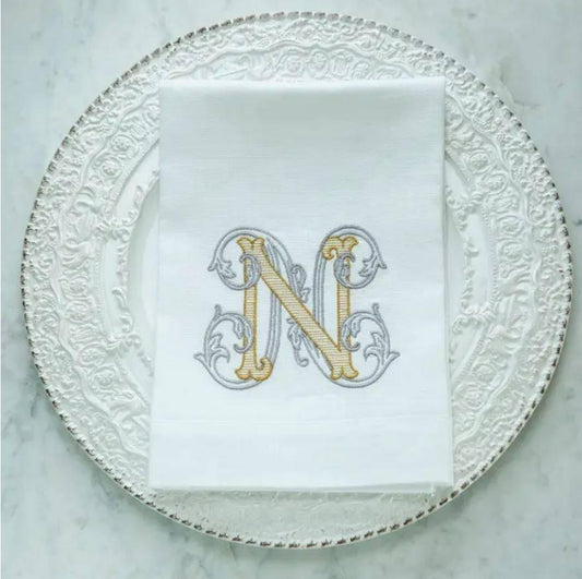 Vintage Vine Monogram Tri-Fold