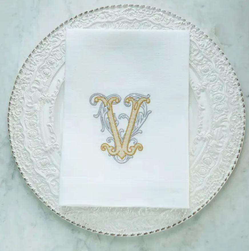 Vintage Vine Monogram Tri-Fold