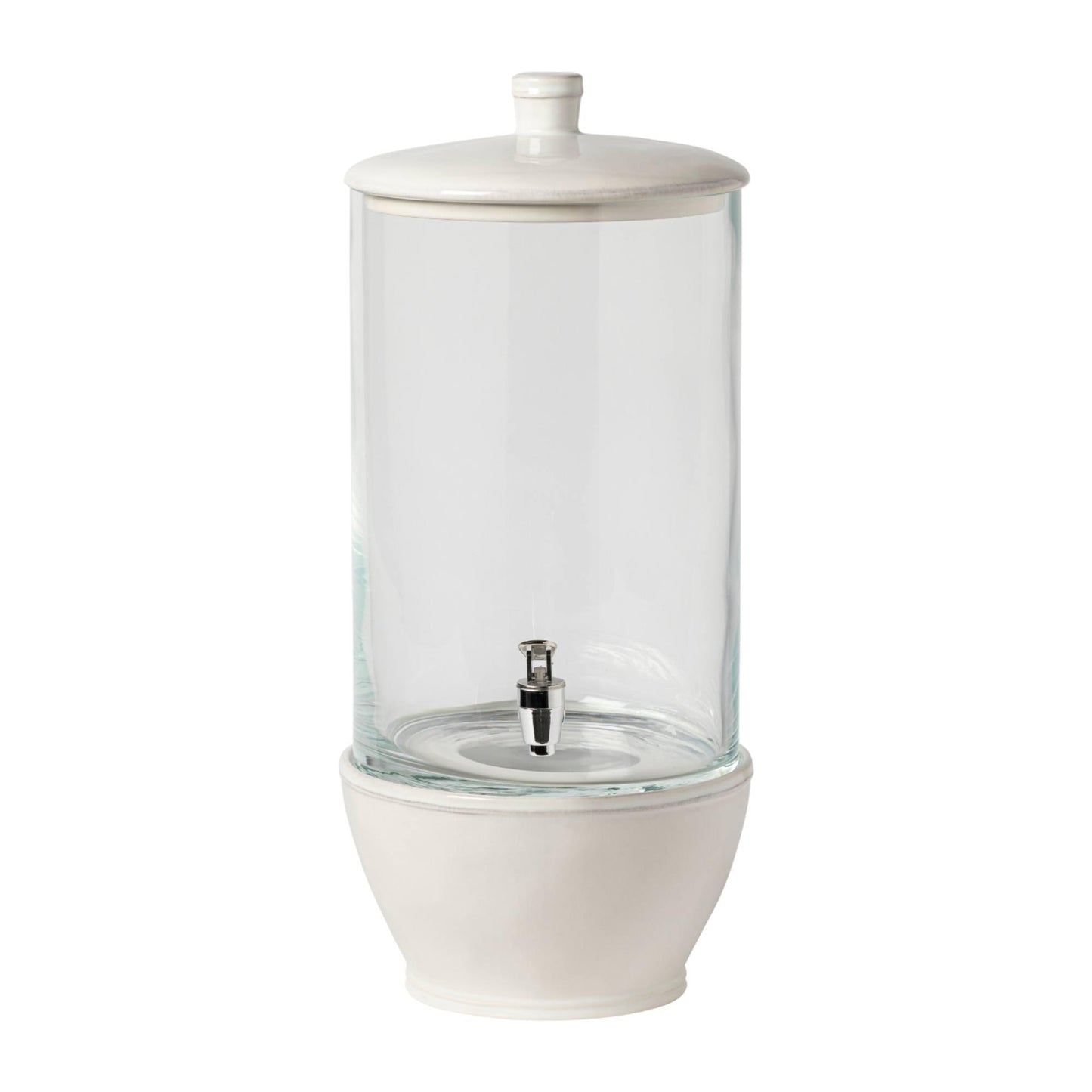 Glass drink dispenser, White