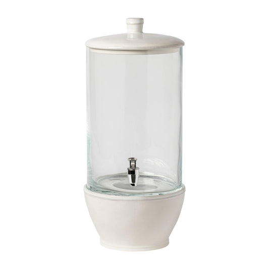 Glass drink dispenser, White