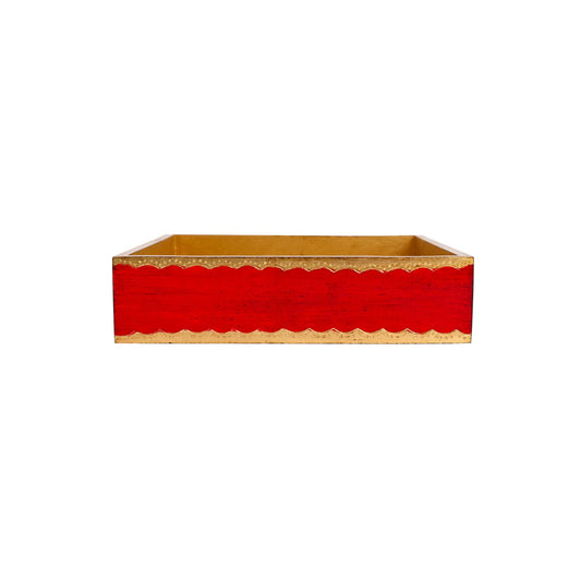 Red & Gold Dinner Napkin Holder