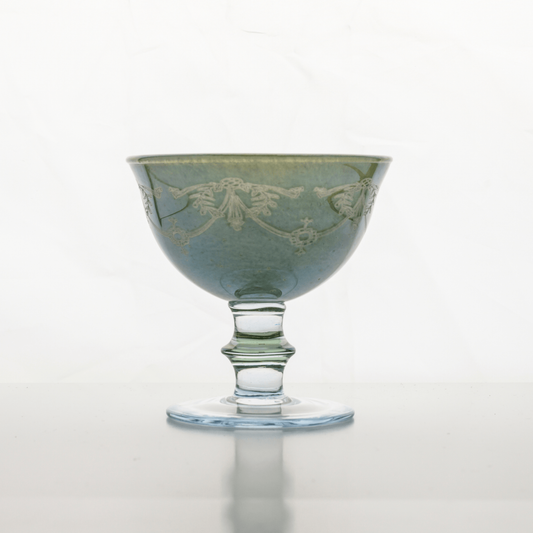 Rialto Borghese Etched Green Compote