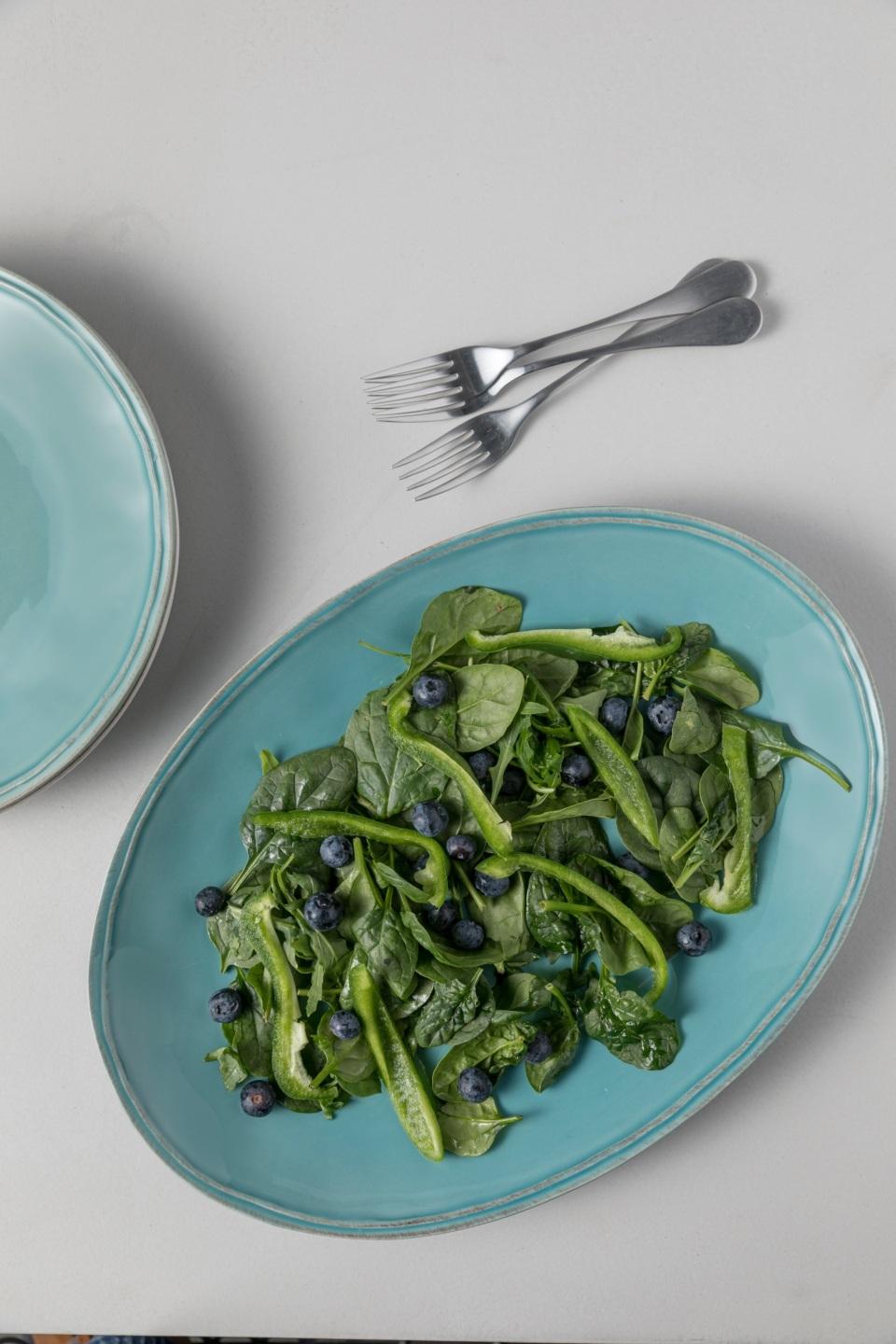 Oval platter, Turquoise