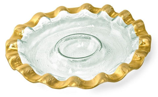 14 3/4" round chip and dip server