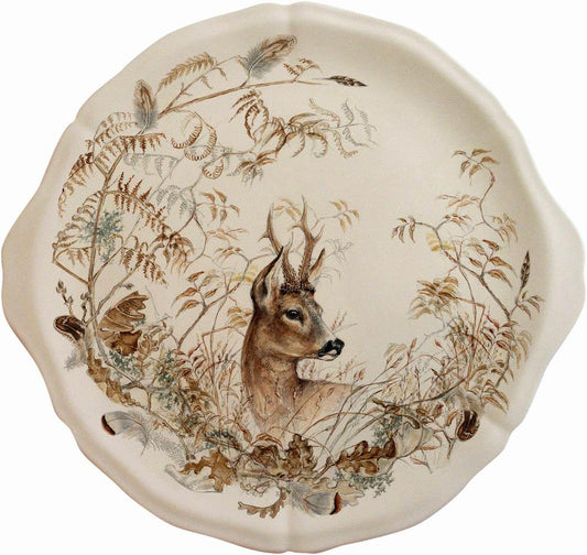 Eared Cake Platter, Deer