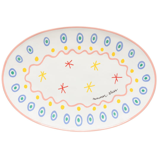 Oval platter, Summer bliss