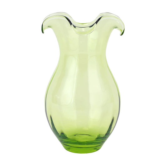 Green Vertical Fluted Medium Vase