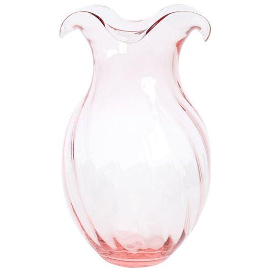 Pink Vertical Fluted Large Vase