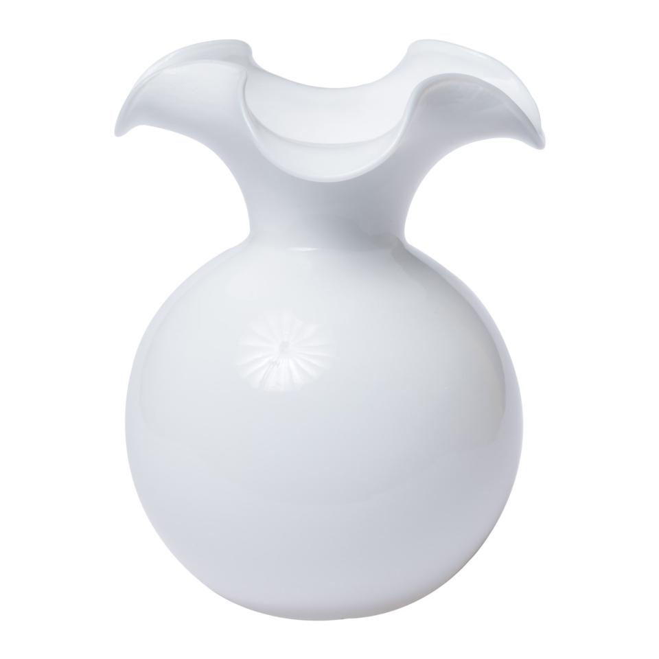 White Medium Fluted Vase