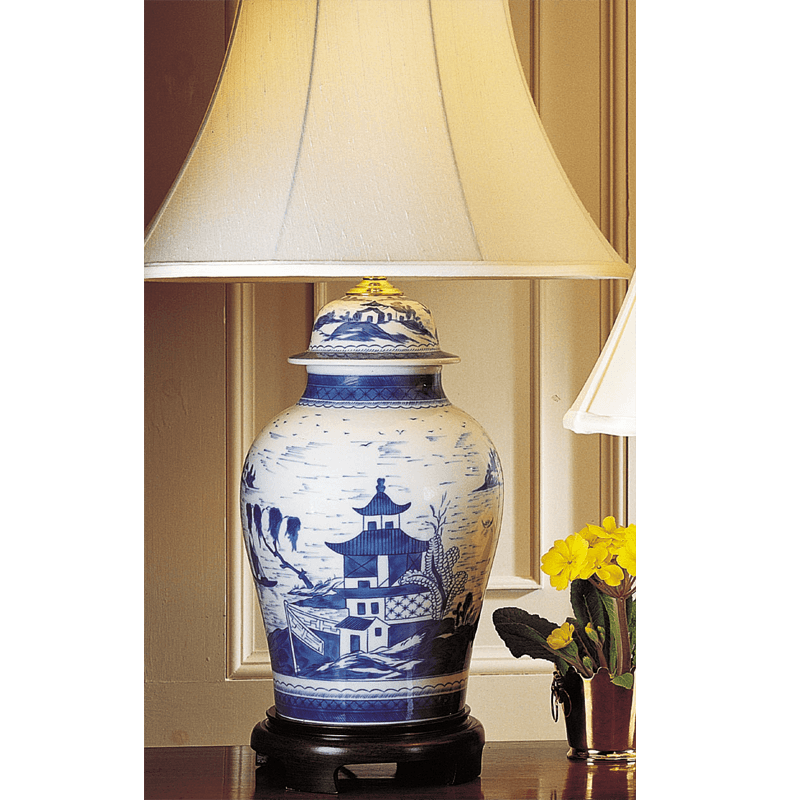 Blue Canton Ginger Jar Lamp