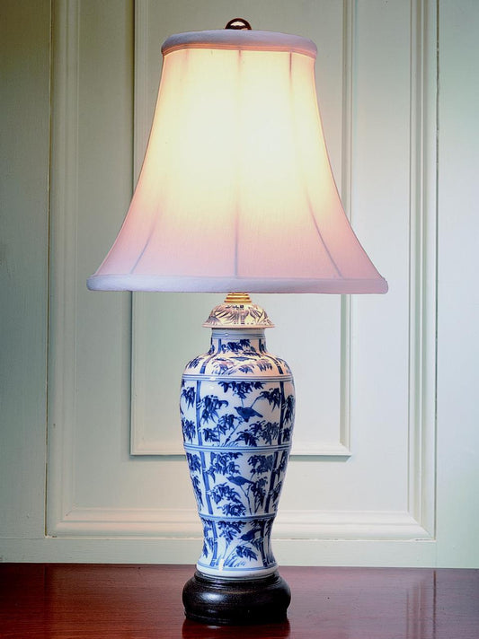 Bamboo Covered Jar Lamp