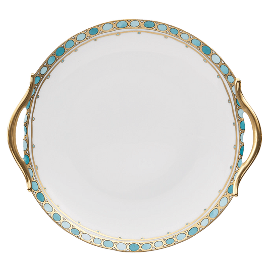 Round Cake Plate W/Handles