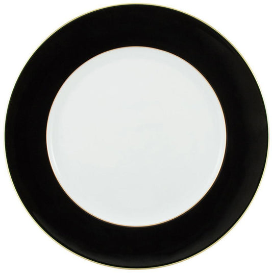 Black with Gold Filet Buffet Plate