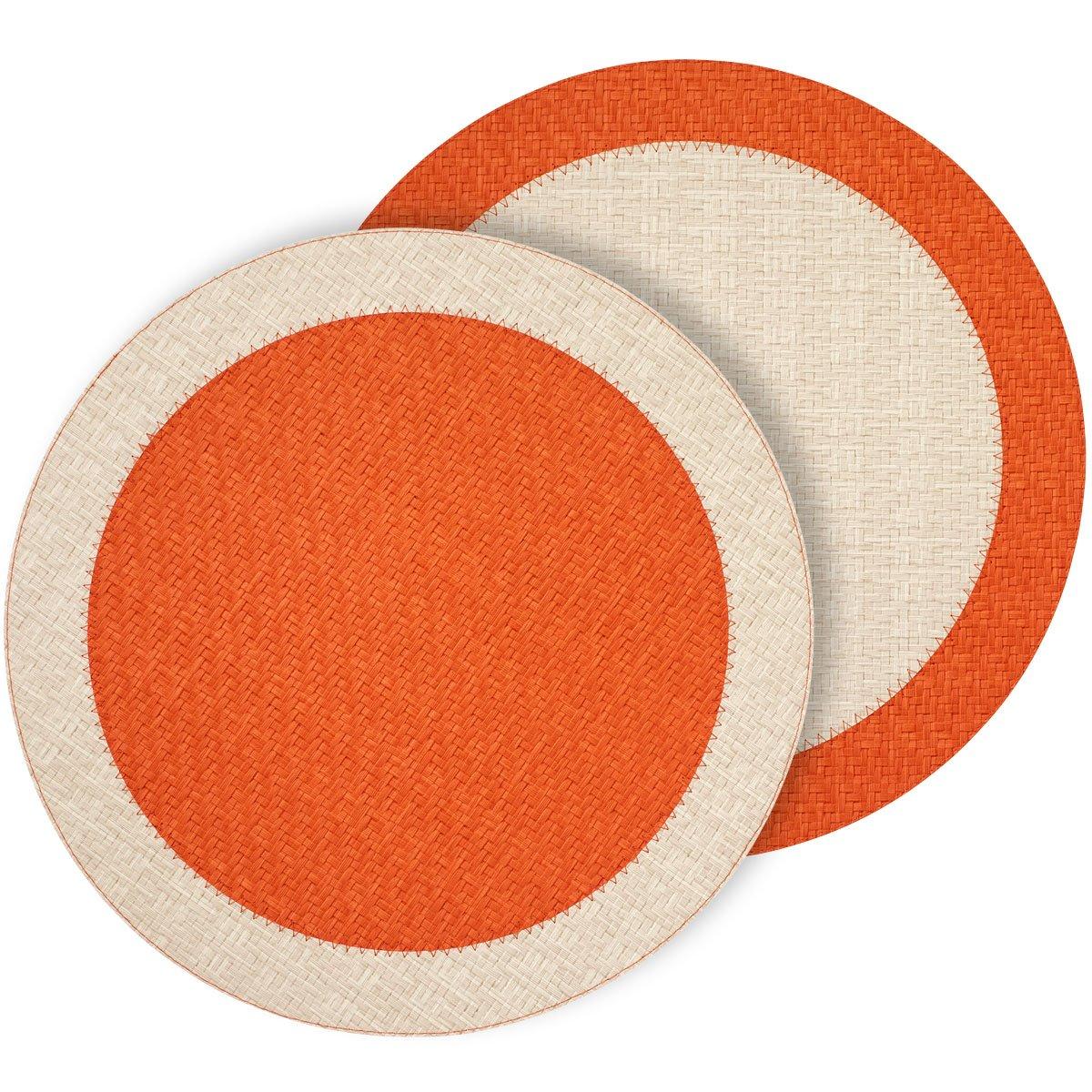 Cream / Pumpkin - Set of 4
